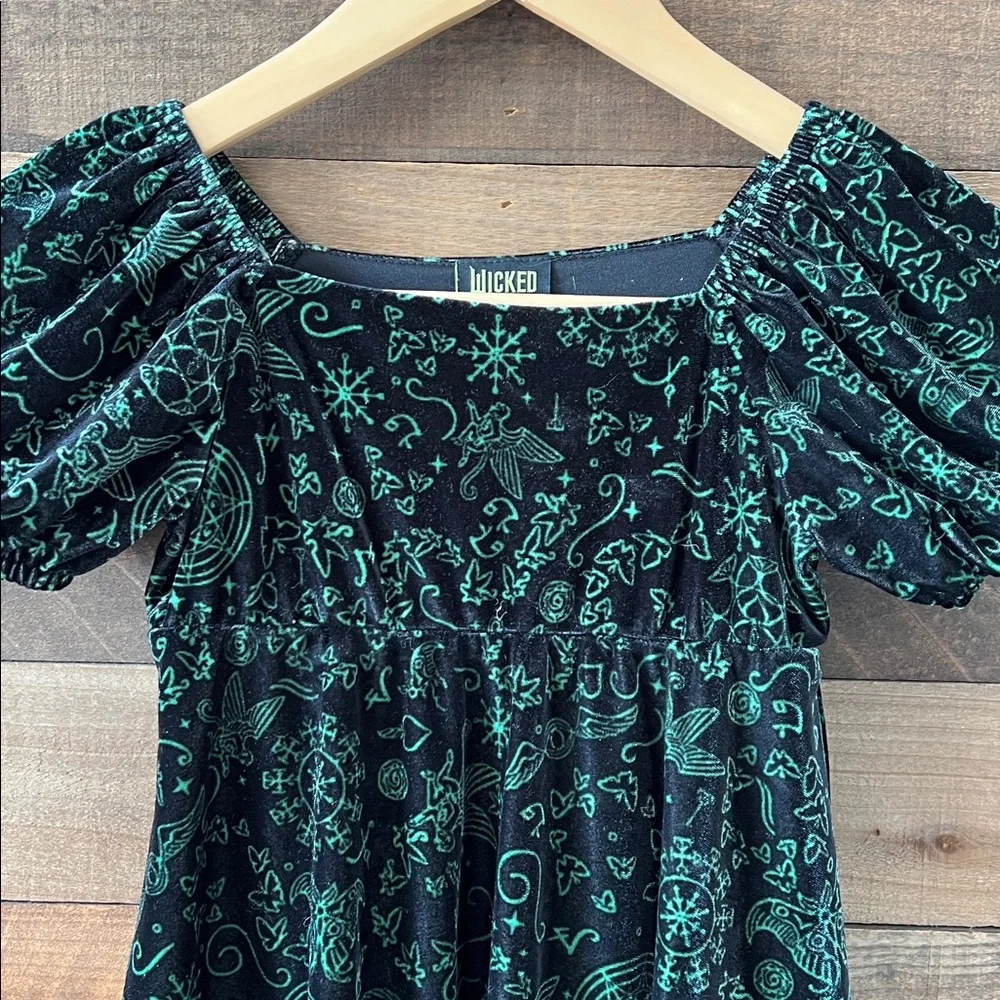 Wicked Collection Girl's Elphaba Velvet Dress Paul Tazewell Halloween Costume